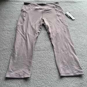 RBX Active Pants Gray Women's Size Large Fitness‎ Relaxed Soft Flexible Cropped